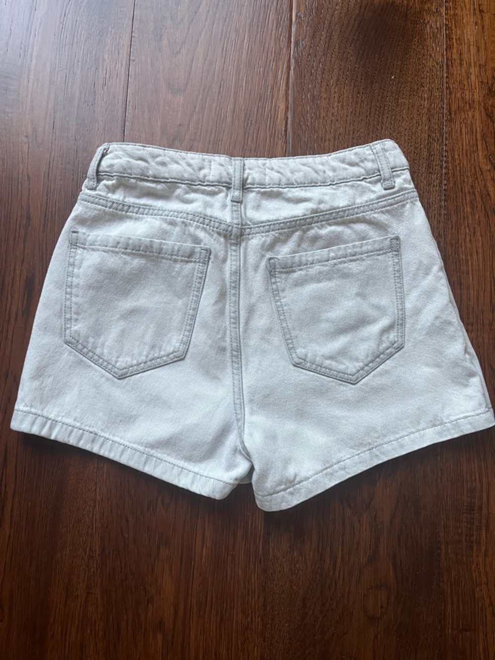Zara Light Gray Mini Denim Skort Size Small - Picture 3 of 6